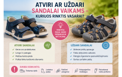 Atviri ar uždari sandalai vaikams – kuriuos rinktis vasarai? Atviri ar uždari sandalai vaikams – kuriuos rinktis vasarai?