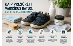 Kaip prižiūrėti vaikiškus batus, kad jie tarnautų ilgiau?